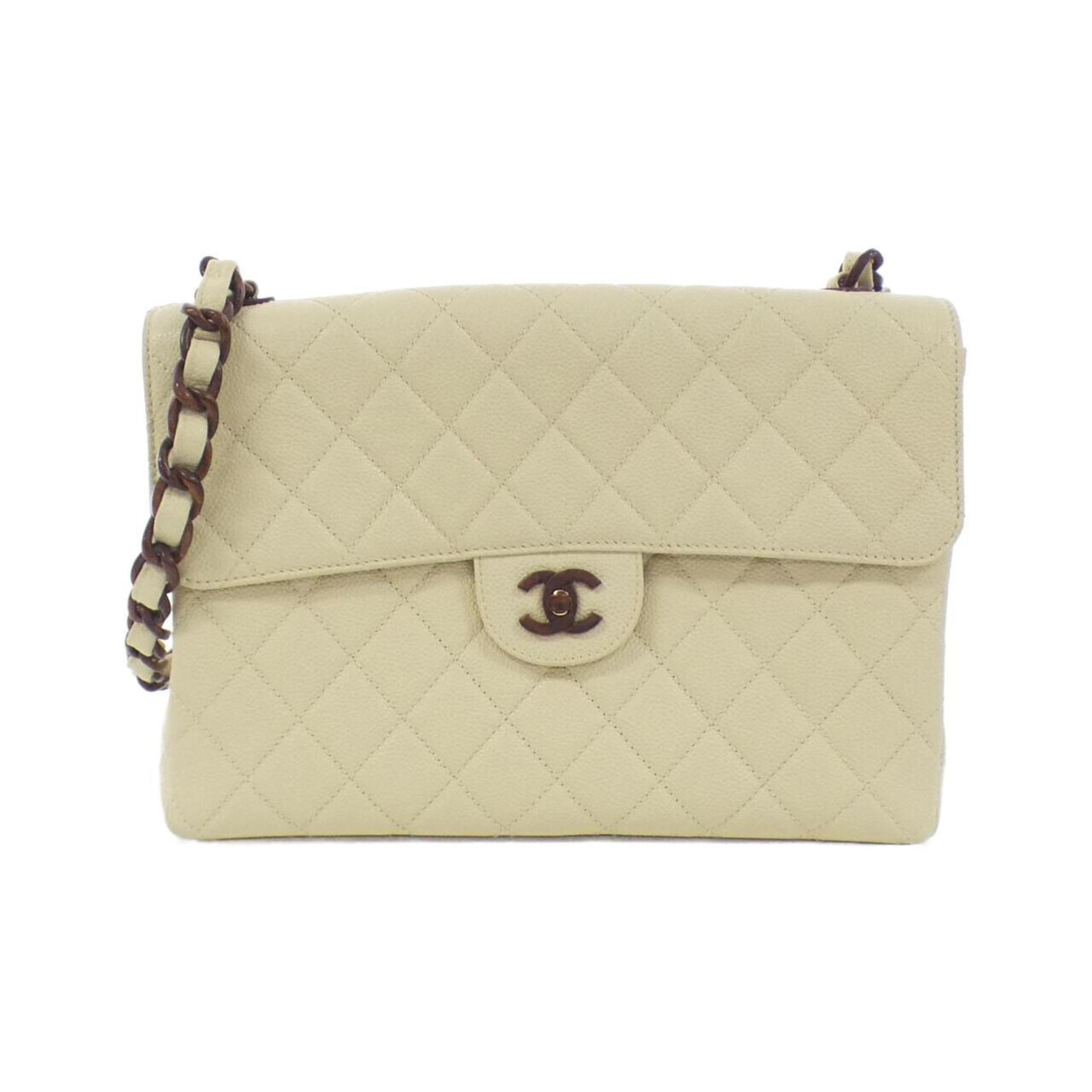 Chanel Vintage Leather Jumbo Handbag with Box and Dust Bag