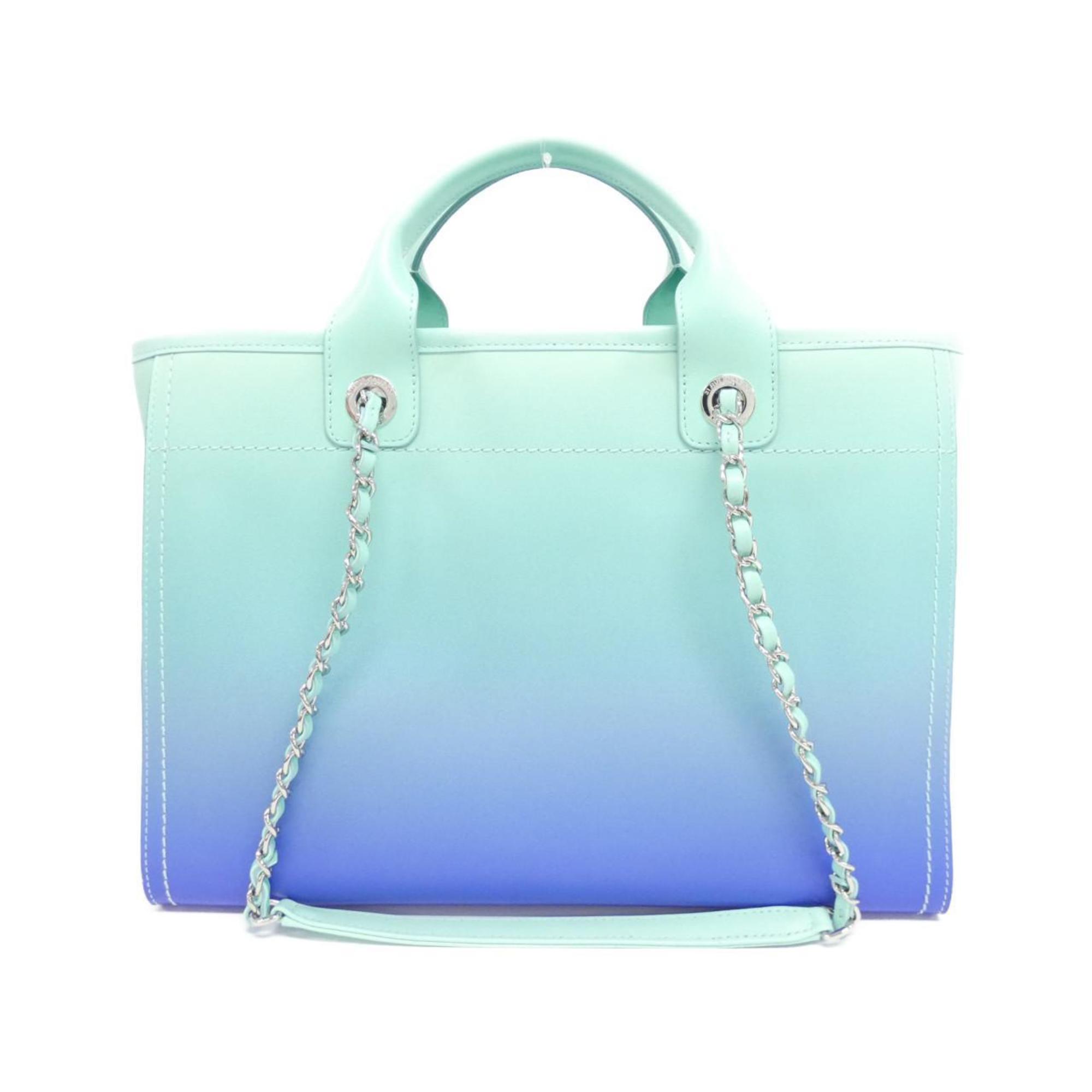 Chanel Leather Deauville Tote with Dust Bag and Pouch