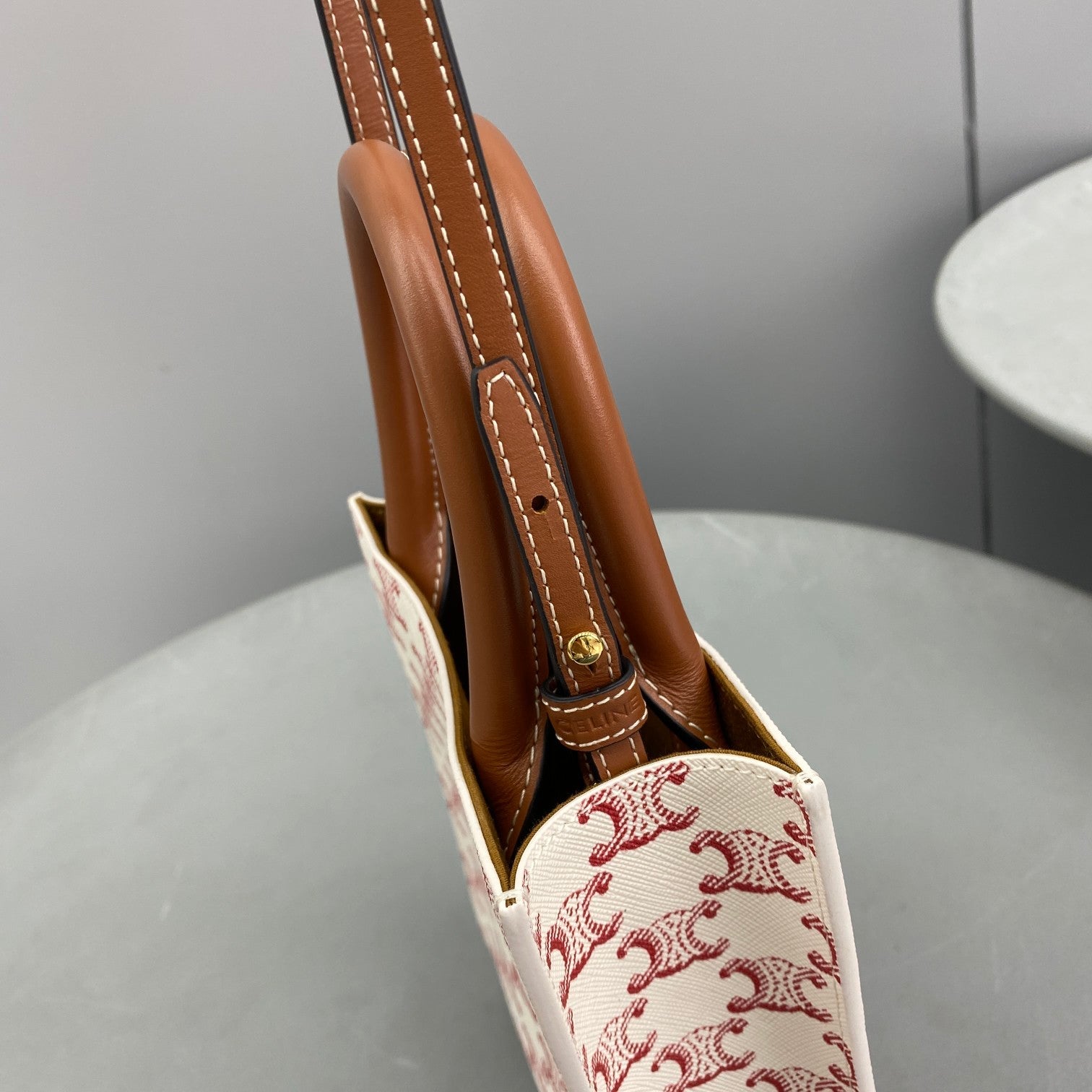 GLAMI Mini Vertical Cabas In Triomphe Canvas Red For Women 7.2in/18cmÃƒâ€šÃ‚Â 