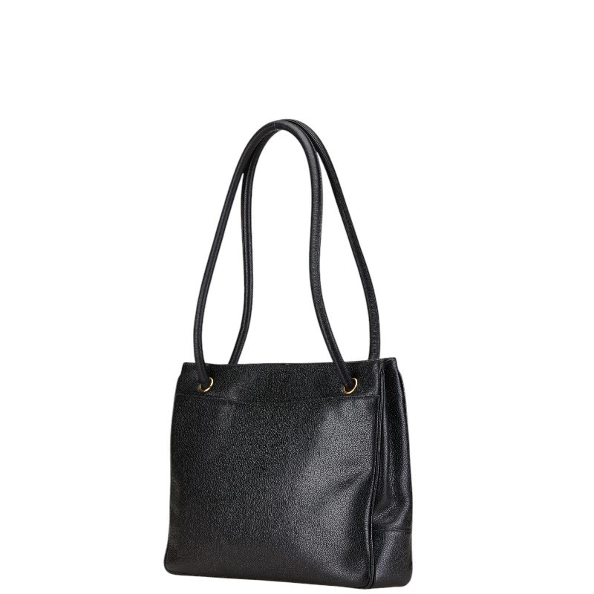 Chanel Leather Logo CC Tote Bag with Metal Fittings