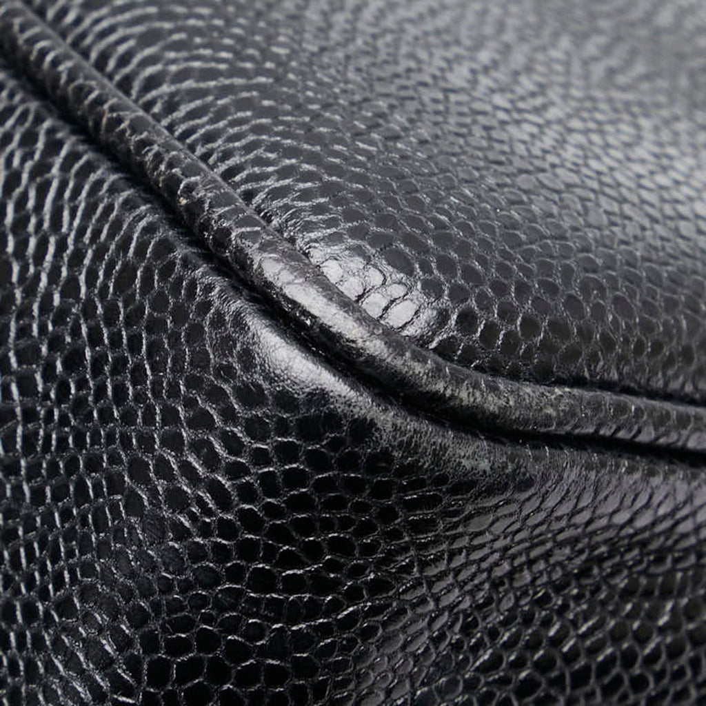 Chanel Leather Logo CC Tote Bag with Metal Fittings