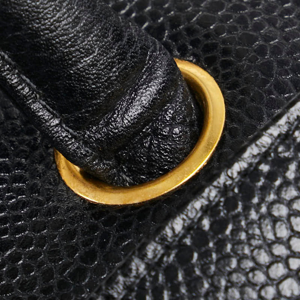 Chanel Leather Logo CC Tote Bag with Metal Fittings