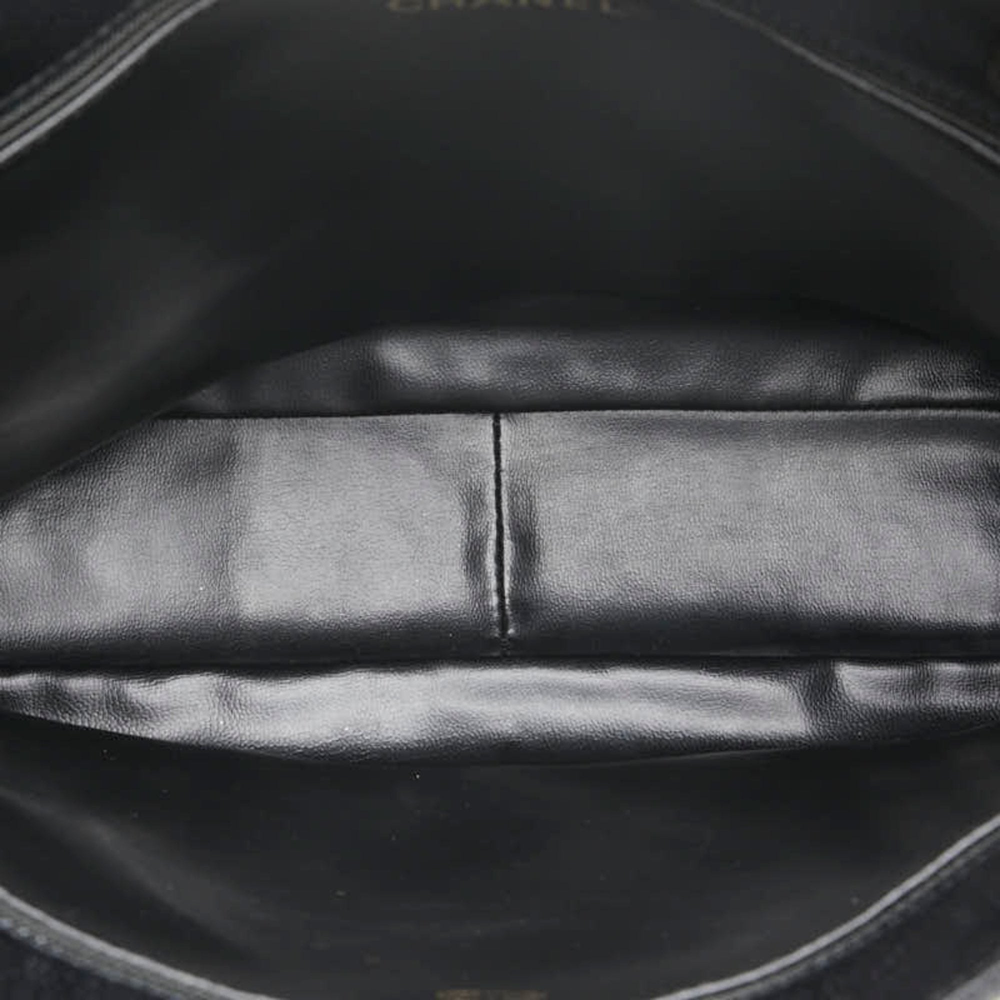 Chanel Leather Logo CC Tote Bag with Metal Fittings