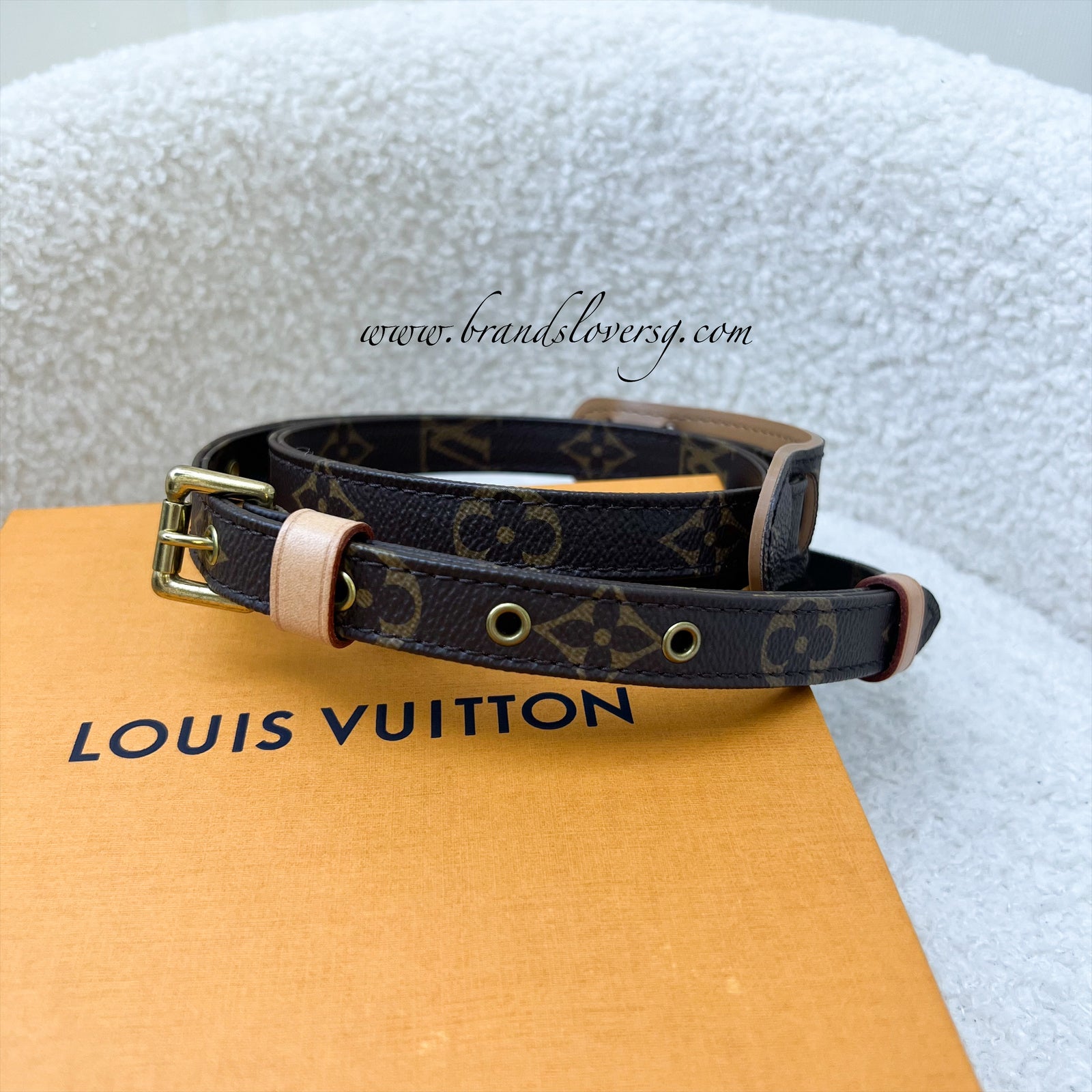 LV Bandouliere Strap in Monogram Canvas and GHW