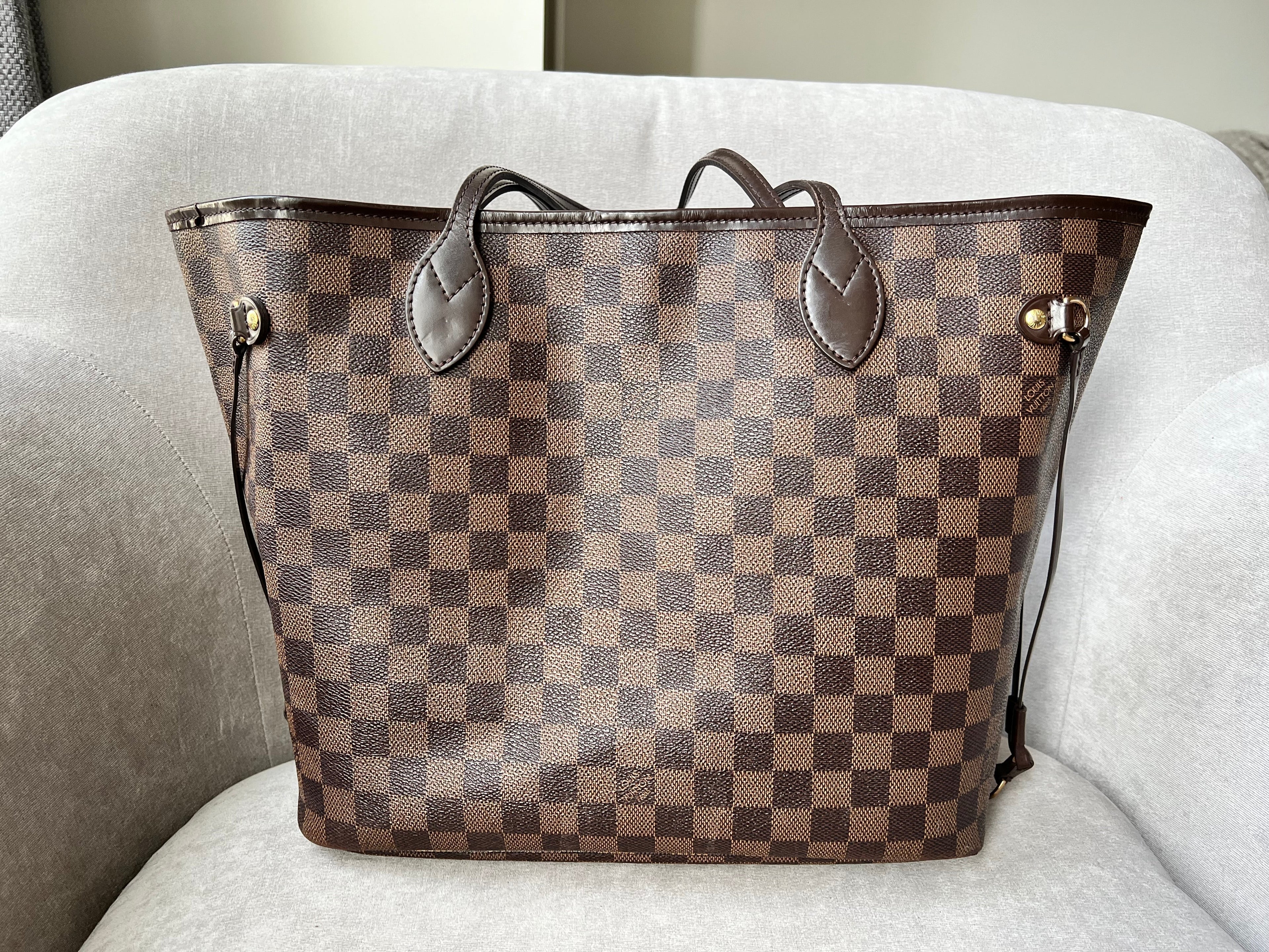 Louis Vuitton Neverfull MM Damier Ebene Cherry Interior (RRP £1,410)
