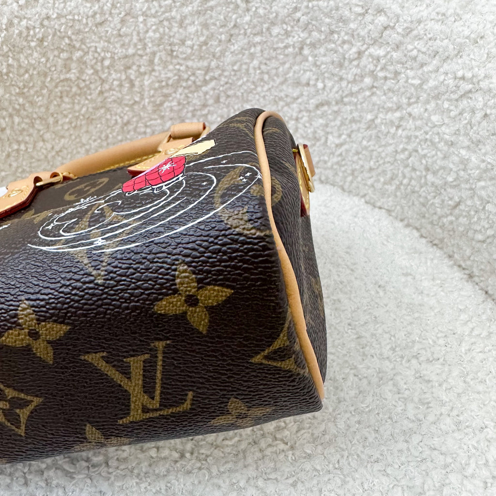 LV Christmas 2023 Vivienne Nano Speedy in Monogram Canvas and GHW