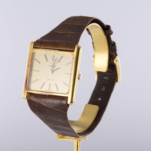 1960s Retro Omega De Ville 18 Karat Gold Men's Watch