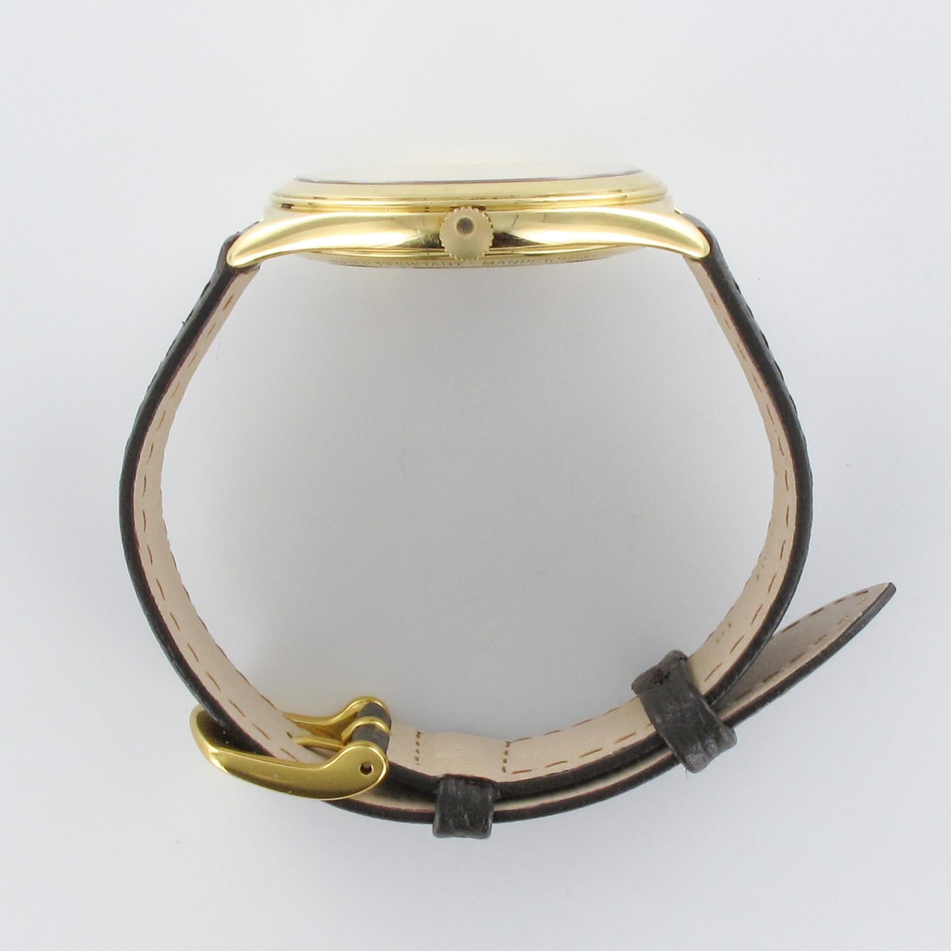 1980s Zenith Elite Automatic 18 Karat Yellow Gold Wristwatch