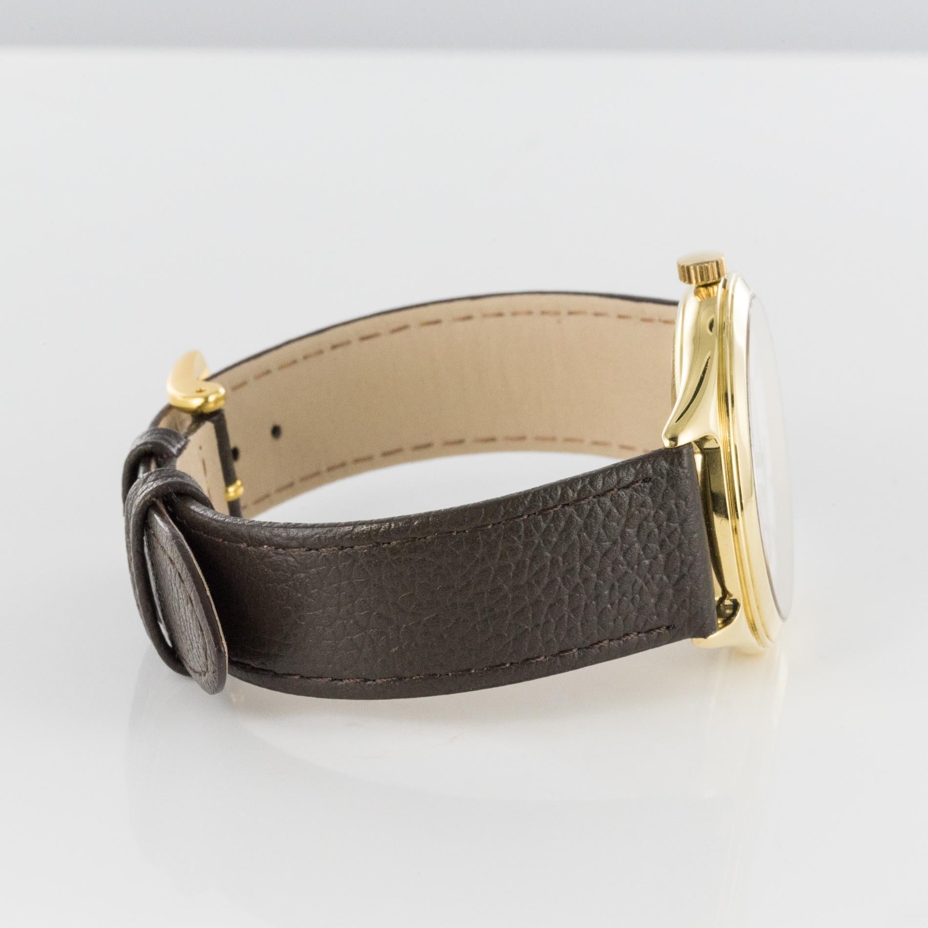 1980s Zenith Elite Automatic 18 Karat Yellow Gold Wristwatch
