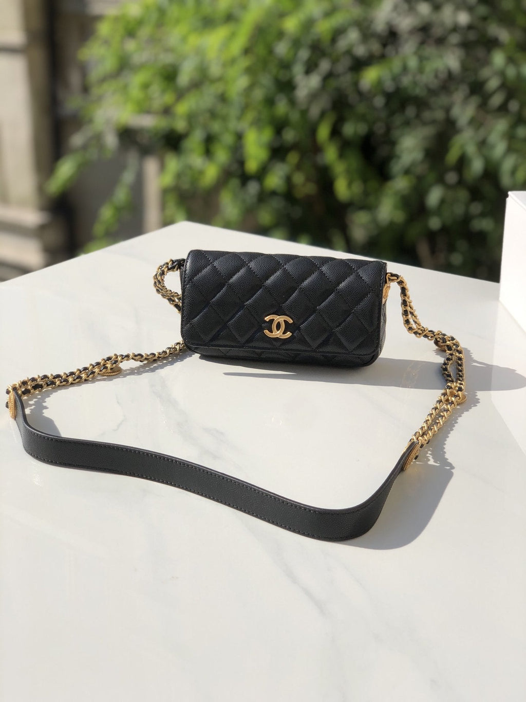 CHLSmall Flap Bags Gold Hardware Black For Women, Women’s Handbags, Shoulder Bags 7.5in/19.2cm