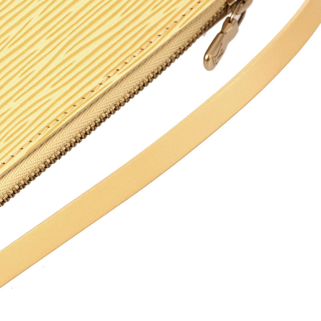 Louis Vuitton 2001 Ivory Epi Pochette Pouch Handbag M5294A