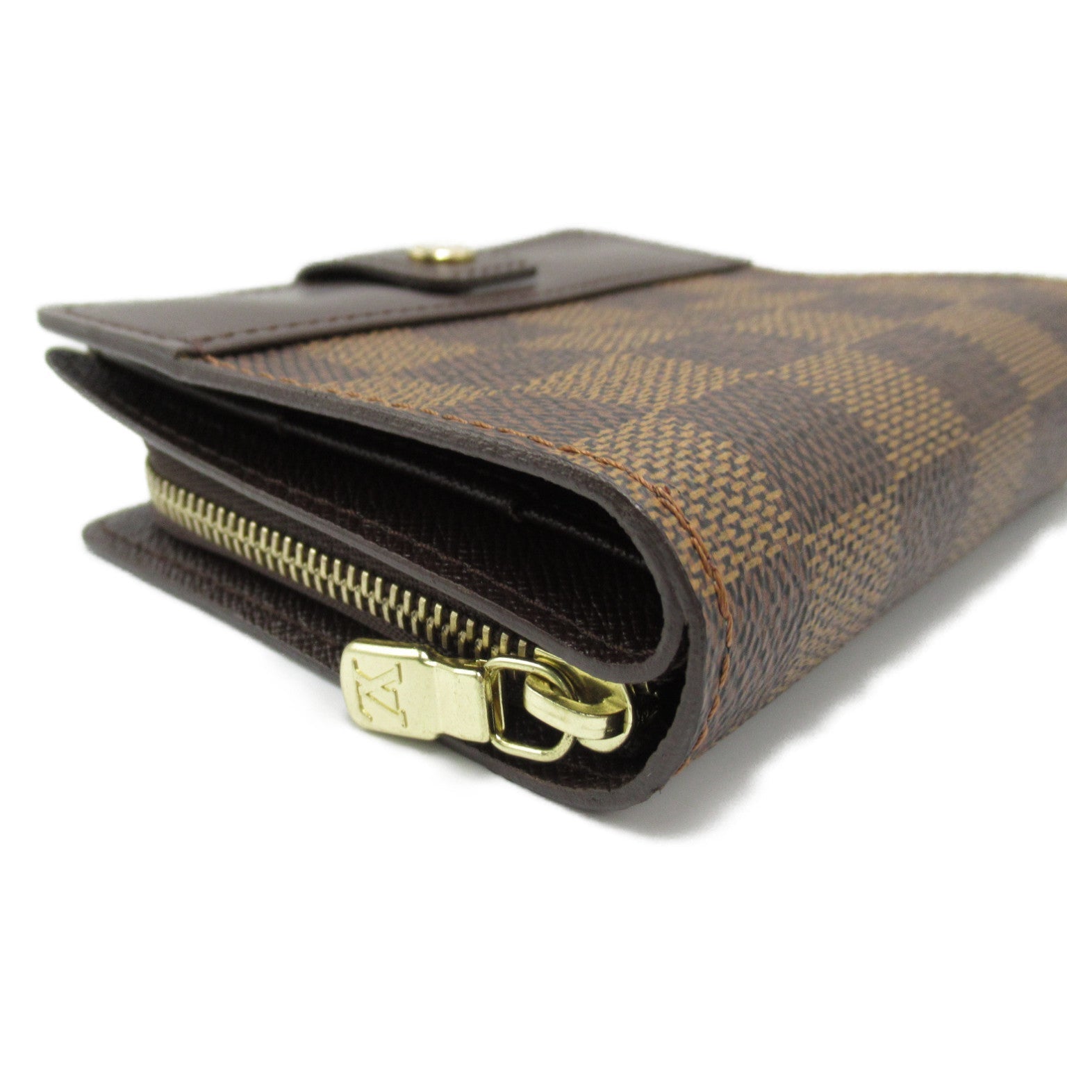 Louis Vuitton Louis Vuitton Compact Zip Round Wallet Wallet PVC Coated Canvas Leather Damier  Brown N61668