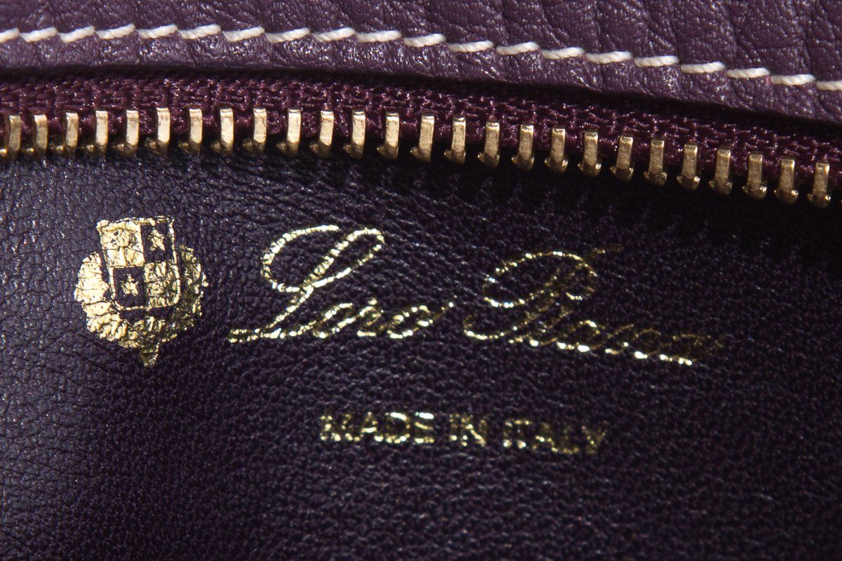 Loro Piana Purple Leather Pouch