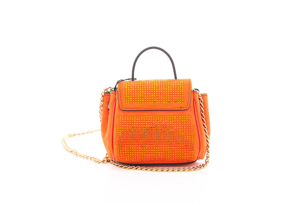 Versace Orange Mini La Medusa Studded Cross-Body