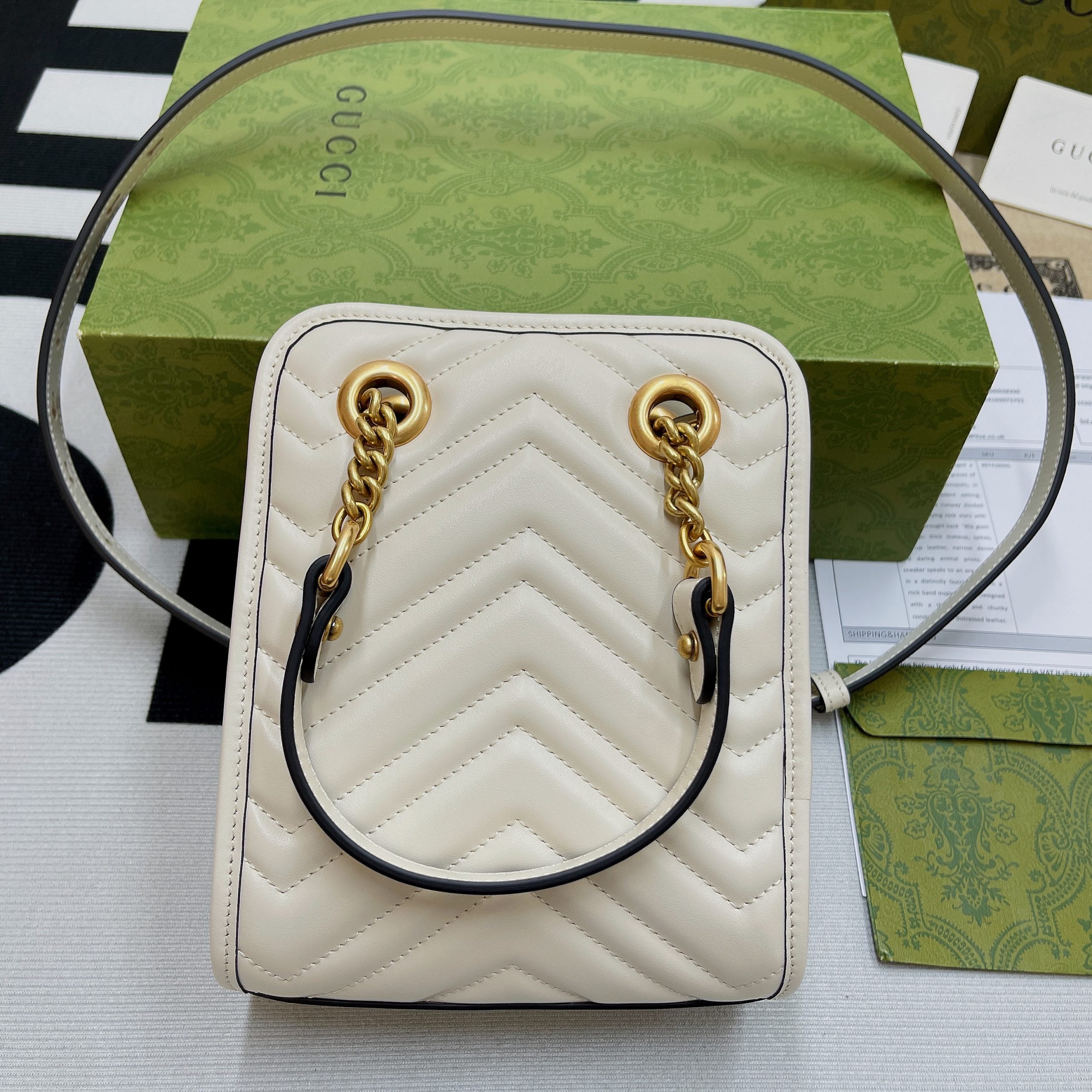 Glami Marmont Matelasse Mini Bag White For Women, Women’s Bags 7.5in/19cm Glami Ã¢â‚¬Å½696123 DTDHT 9022