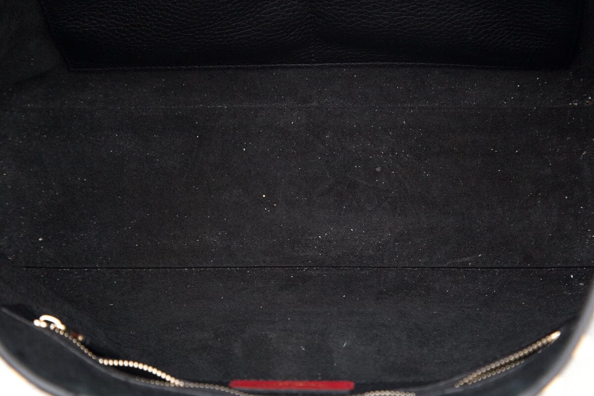 Valentino Black Small Leather Rockstud Tote