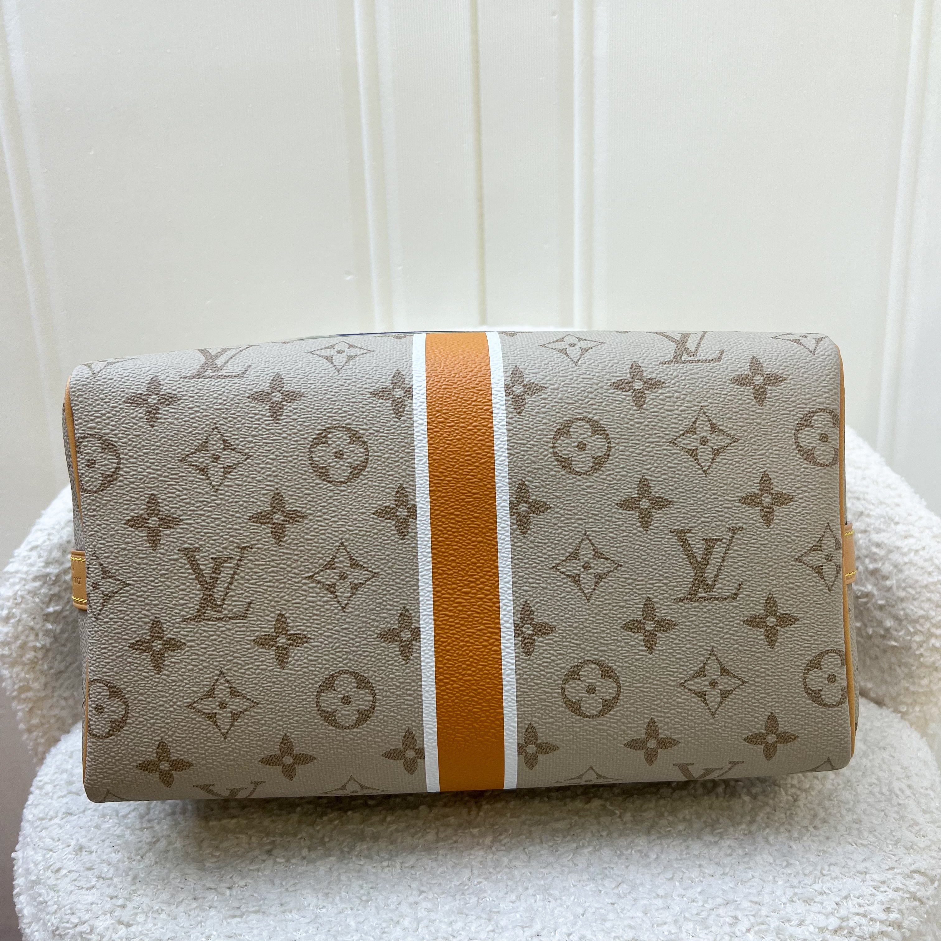 LV Speedy 25 Bandouliere in Beige Monopaname Canvas and GHW