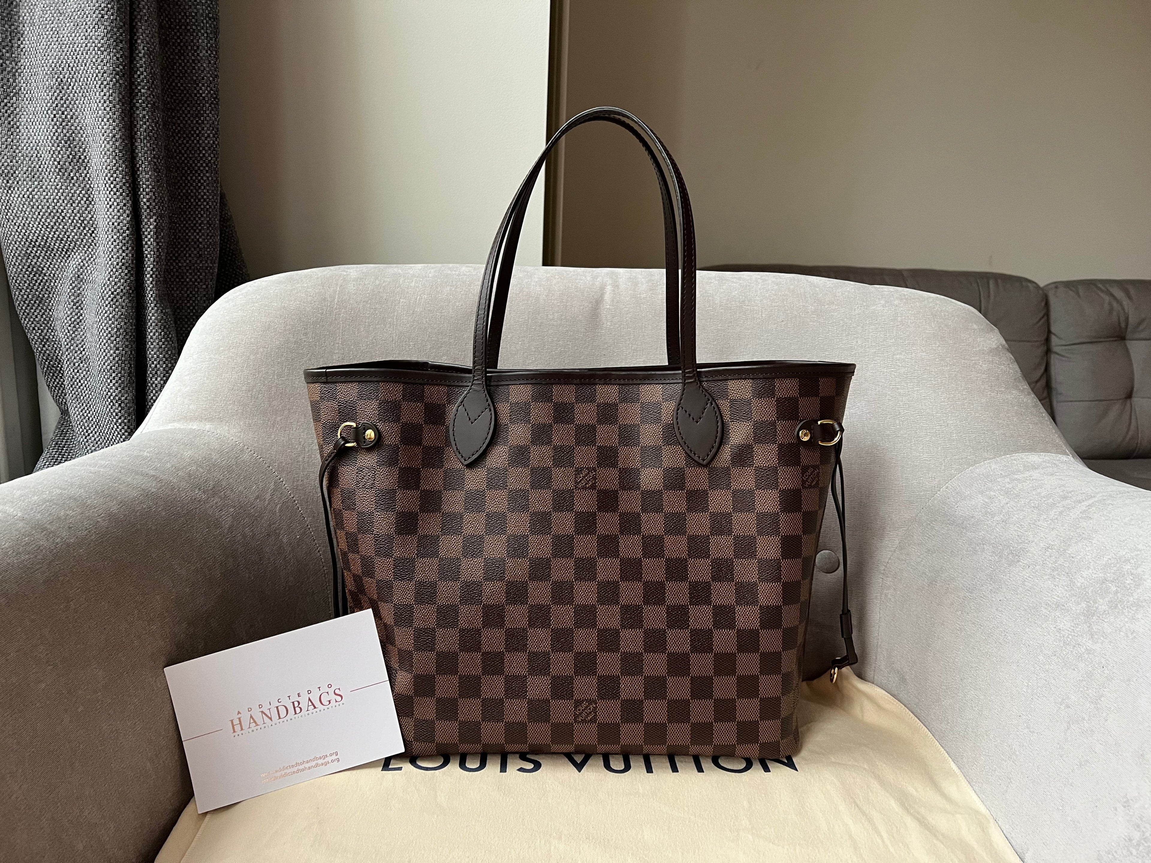Louis Vuitton Neverfull MM Damier Ebene Rose Ballerine (RRP £1,410)