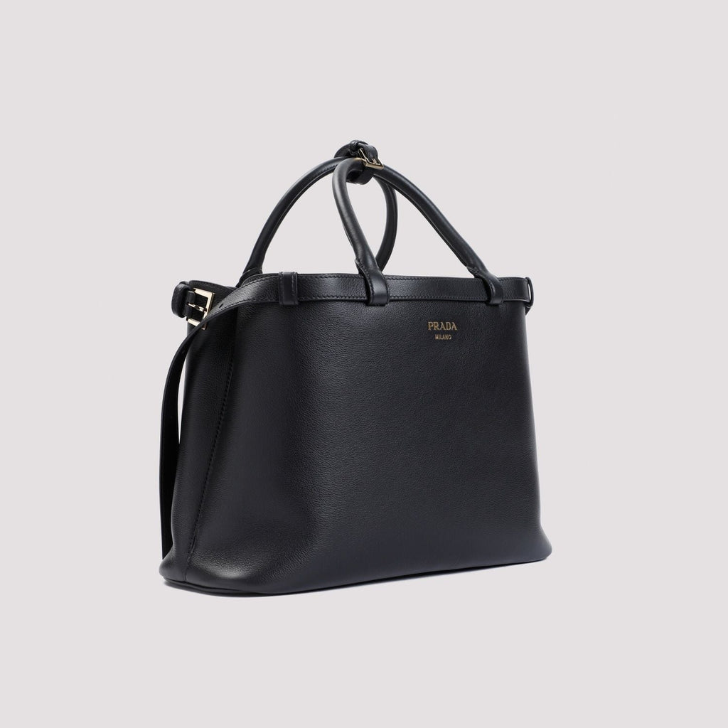 PRADA BUCKLE LEATHER BAG