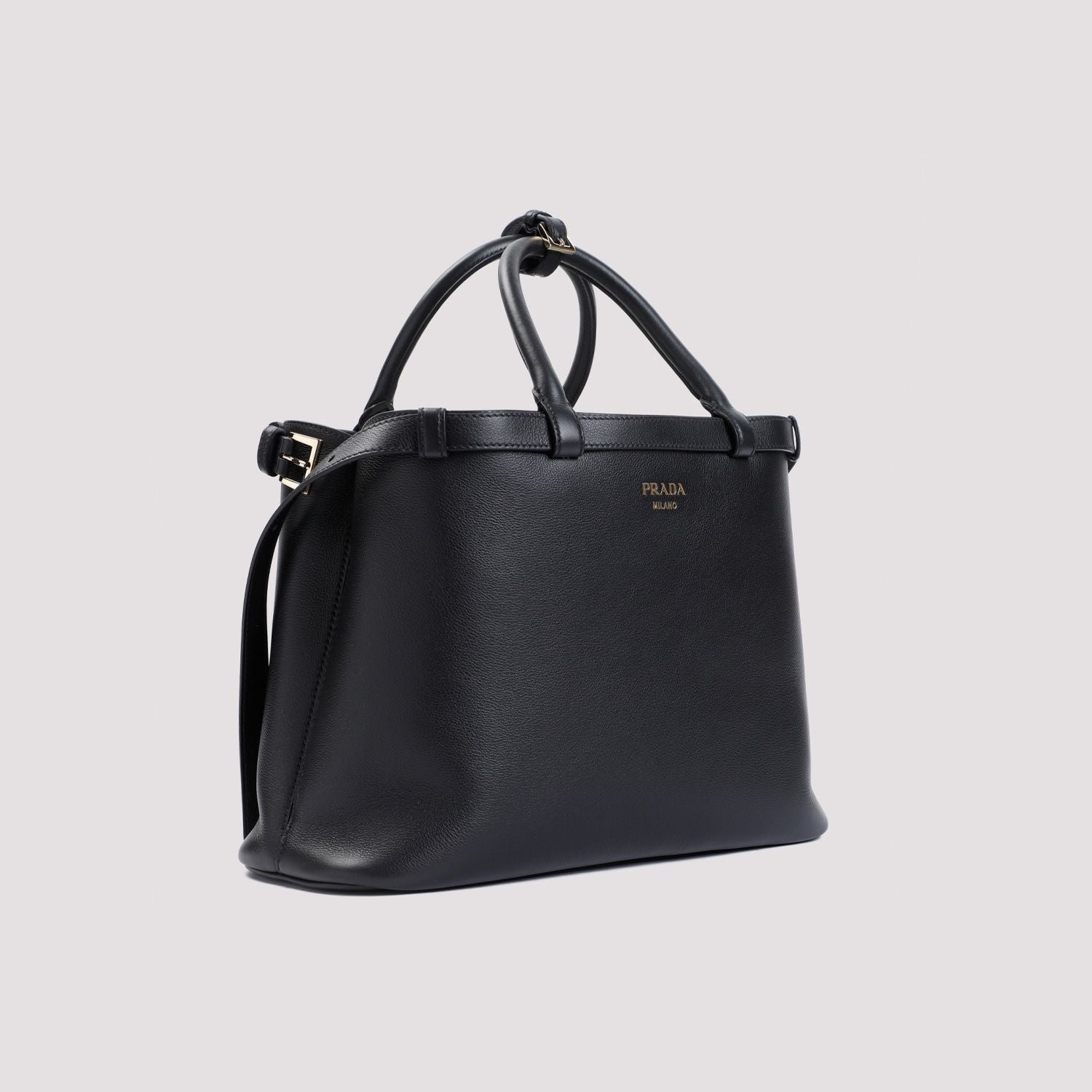 PRADA BUCKLE LEATHER BAG