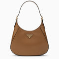Prada Cleo Brown Leather Shoulder Bag Women