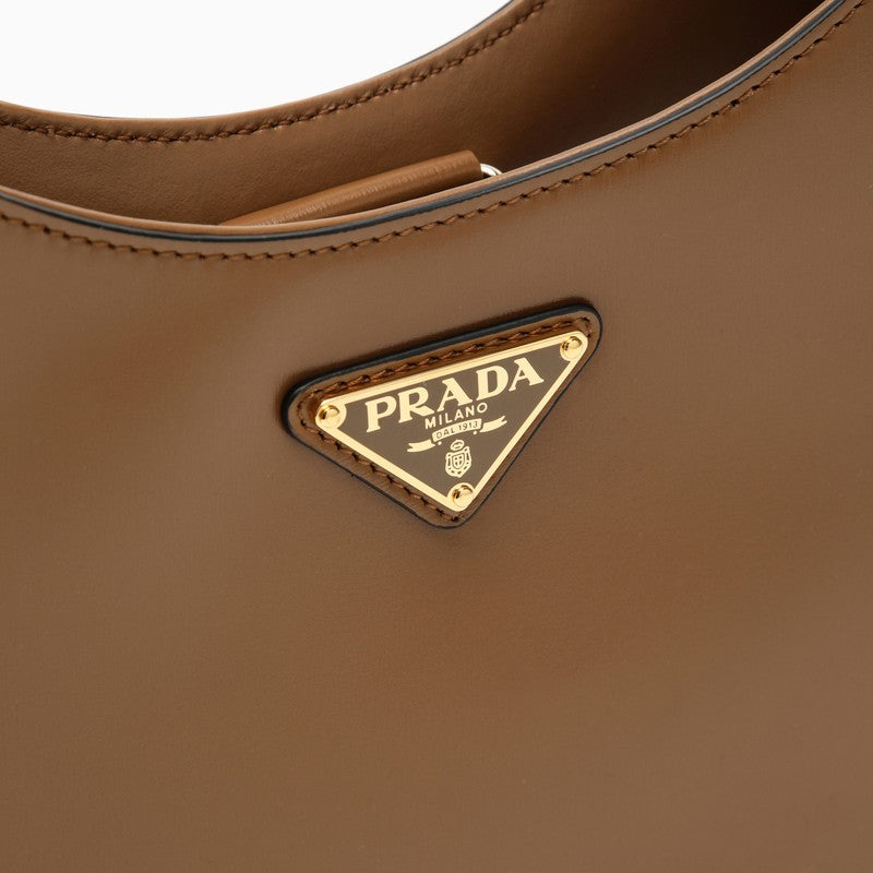 Prada Cleo Brown Leather Shoulder Bag Women