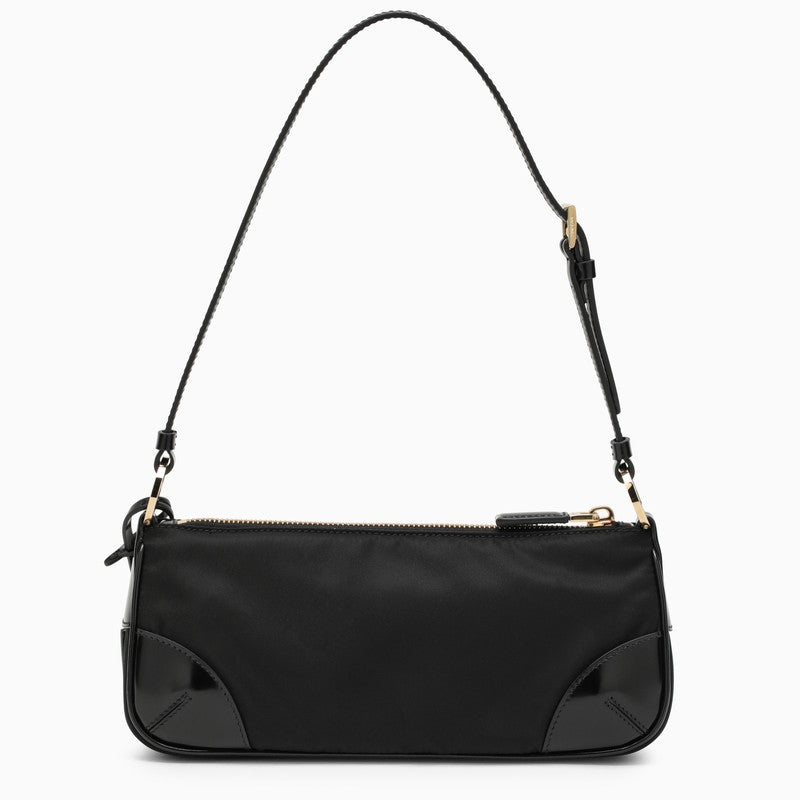 Prada Re-Edition 2002 Black Re-Nylon Shoulder Bag With Logo Women