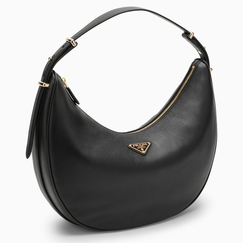 Prada Prada ArquÃƒÆ’Ã‚Â© Black Large Leather Shoulder Bag Women