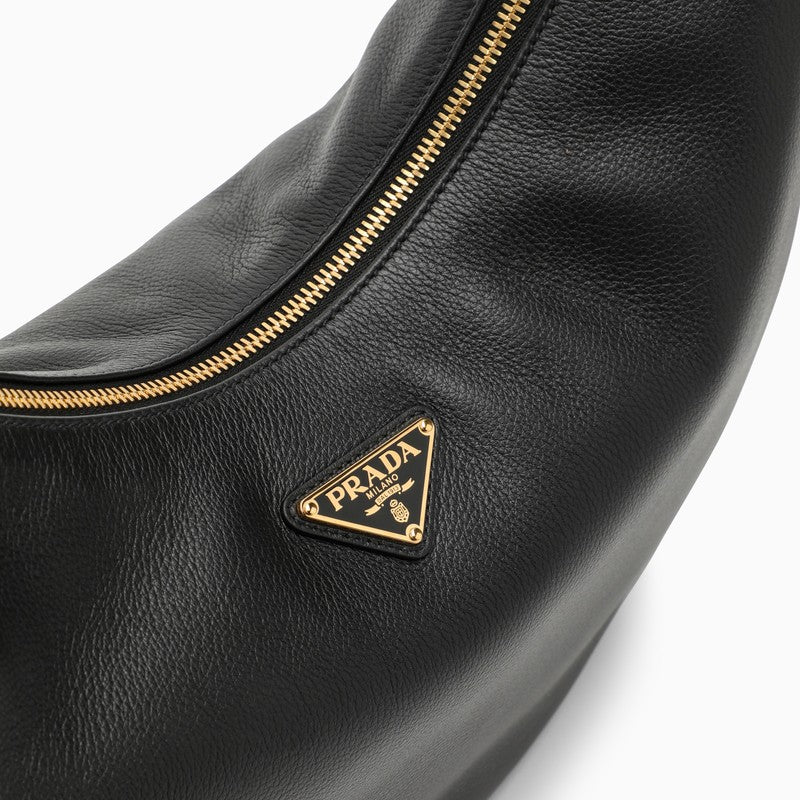 Prada Prada ArquÃƒÆ’Ã‚Â© Black Large Leather Shoulder Bag Women
