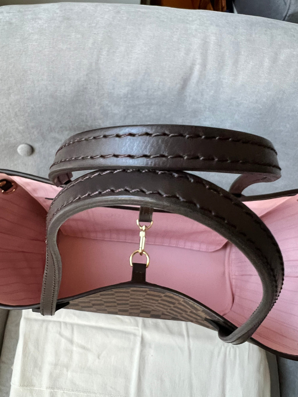 Louis Vuitton Neverfull MM Damier Ebene Rose Ballerine (RRP £1,410)