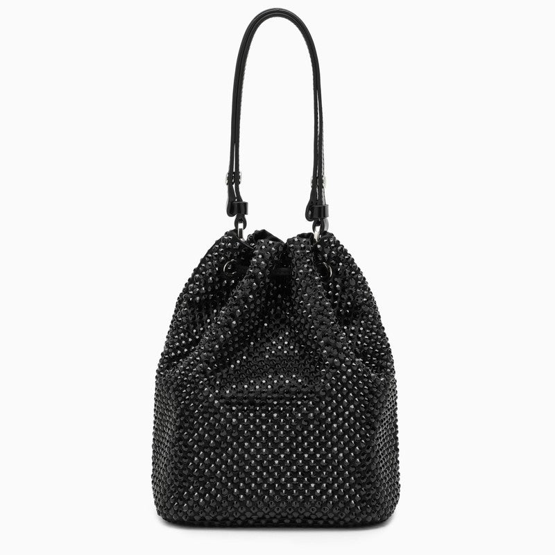 Prada Black Satin Bucket With Crystals Women