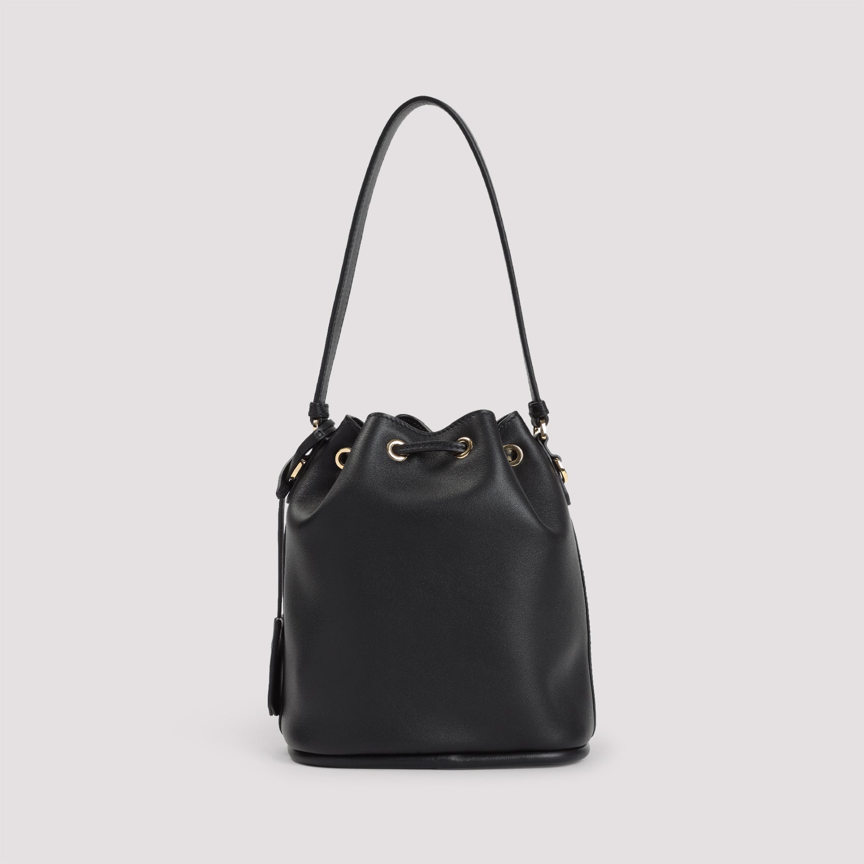 PRADA Soft Grain Bucket Handbag - W:16cm H:20cm D:12cm