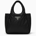 Prada Small Black Padded Re-Nylon Shopping Bag Women