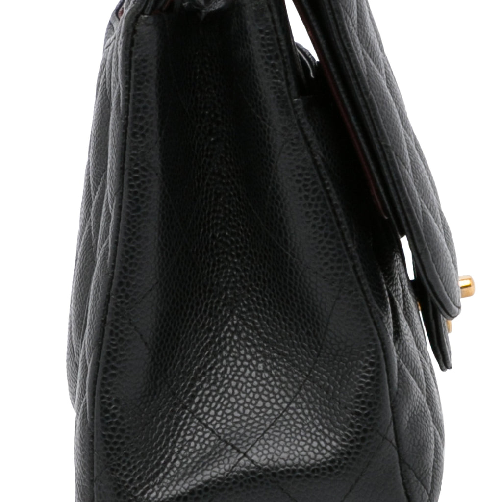 Chanel Classic Double Flap Jumbo Black Caviar Gold