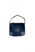 Loewe Black Suede Logo Shoulder Bag