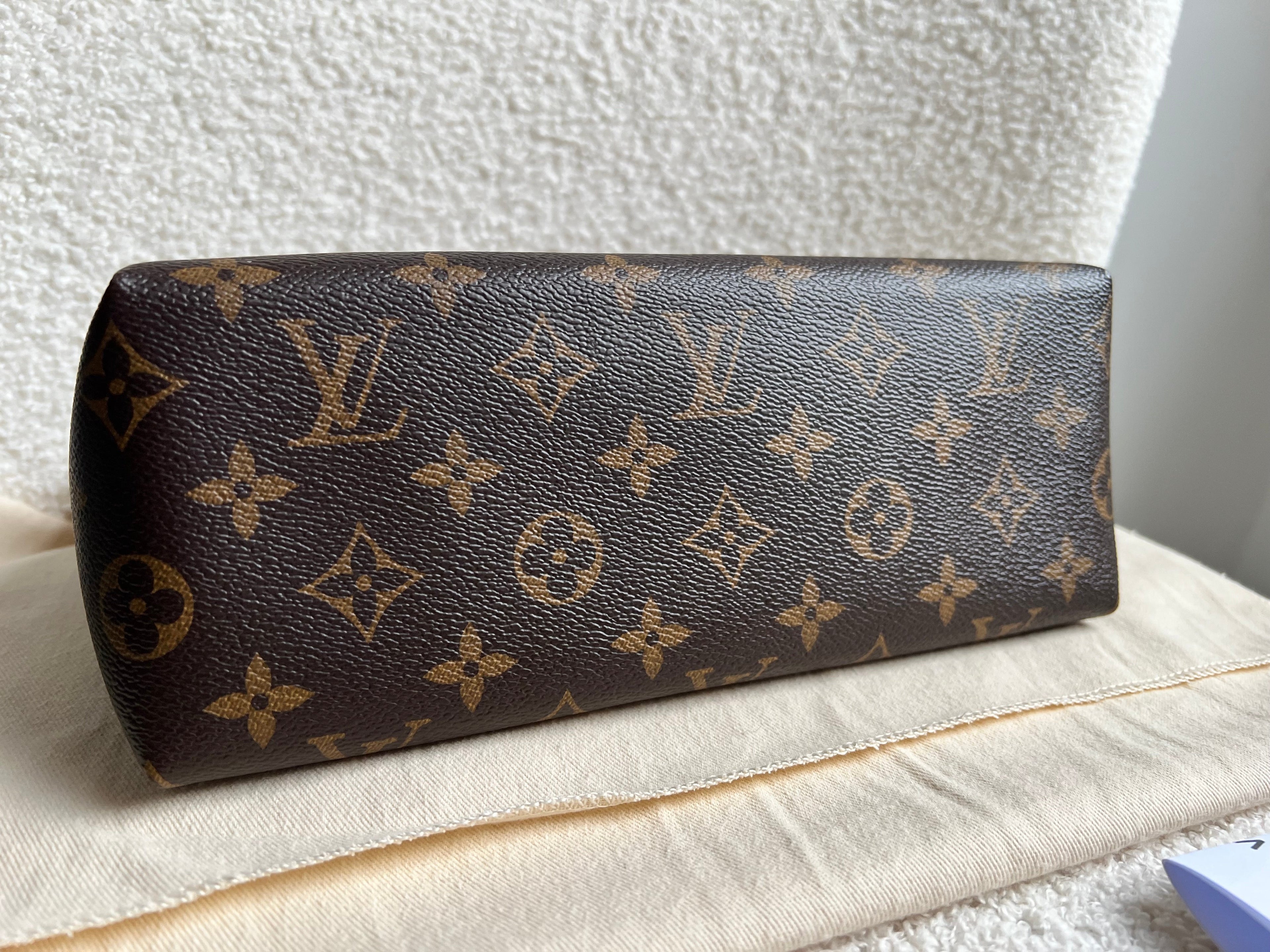Louis Vuitton Red and Monogram Pallas Trousse Cosmetic Pouch