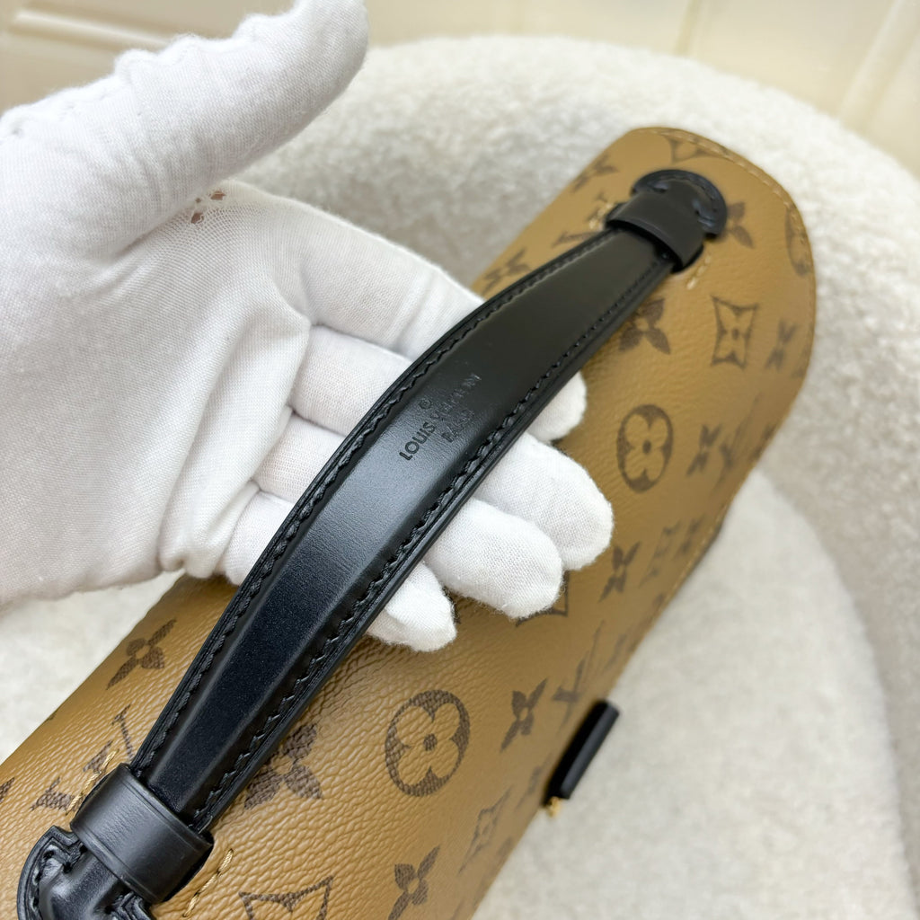 LV Pochette Metis in Reverse Monogram Canvas, Black Leather and GHW