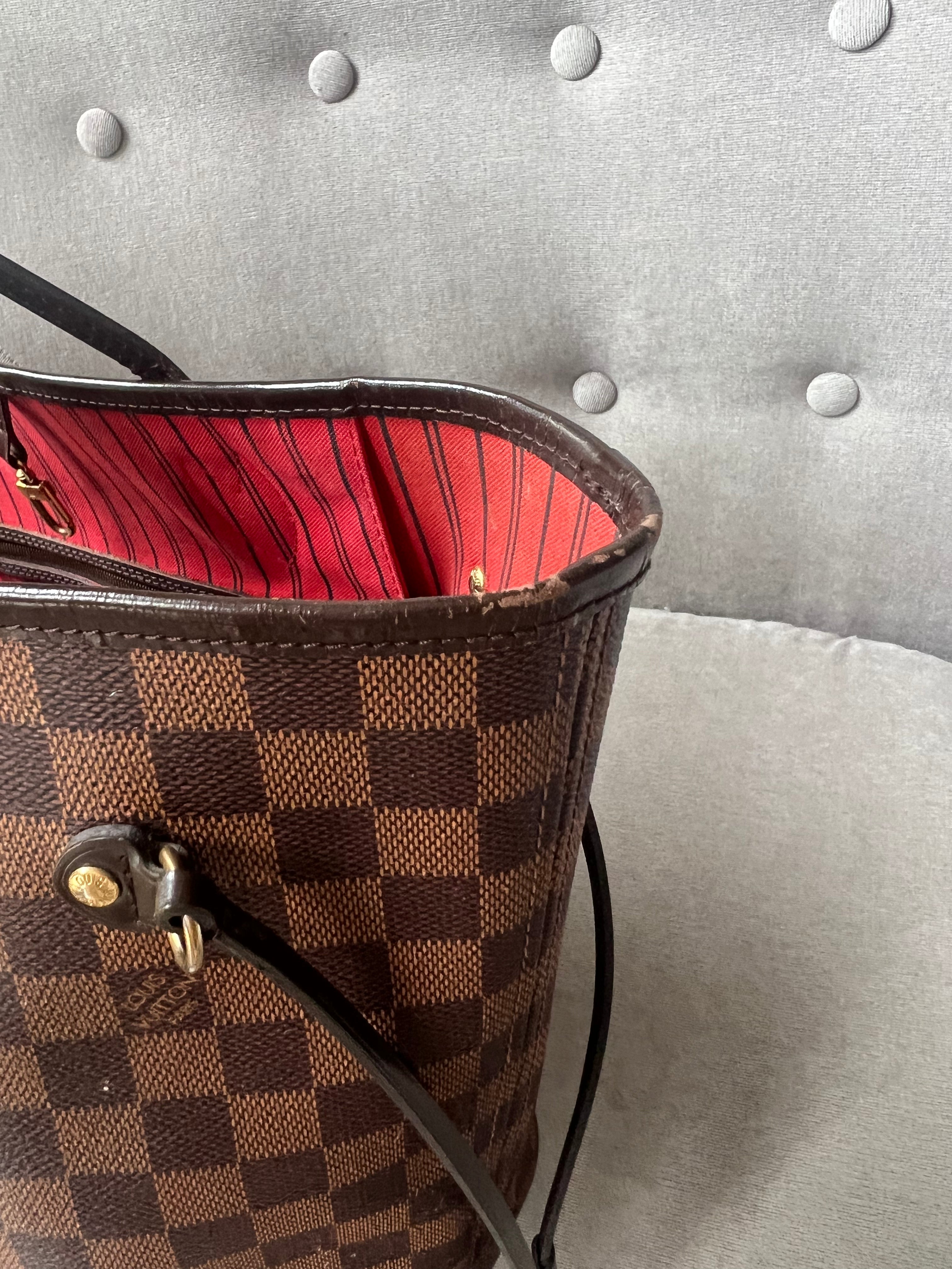 Louis Vuitton Neverfull MM Damier Ebene Cherry Interior (RRP £1,410)