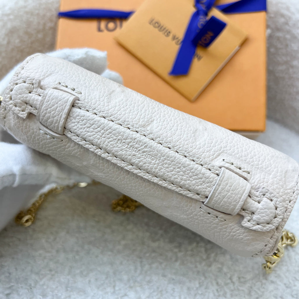 LV Micro Metis in Cream Empreinte Leather and GHW
