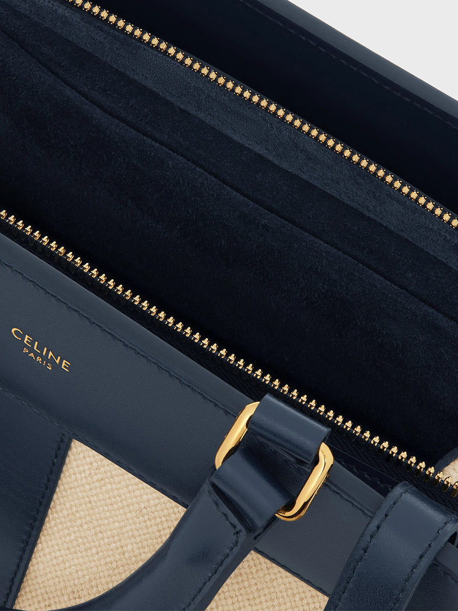 Small Cabas de France in Textile and Calfskin
