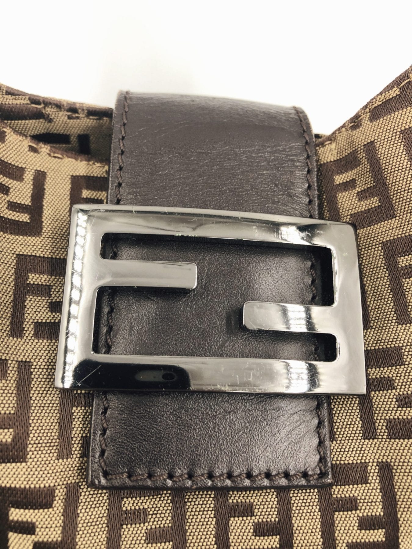 Fendi Croissant Hobo Bag in Beige Zucchino Canvas
