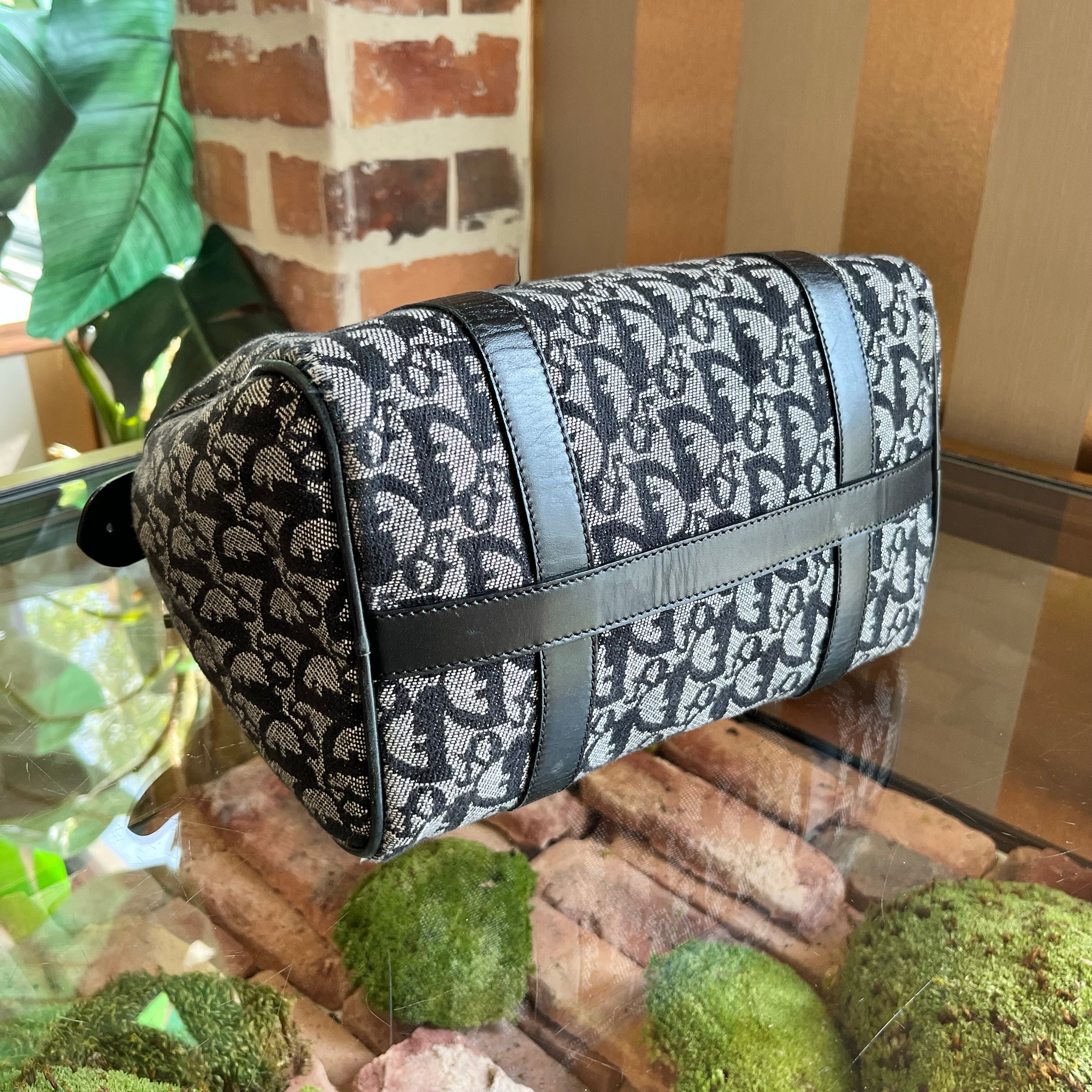 CHRISTIAN DIOR Trotter Canvas Satchel