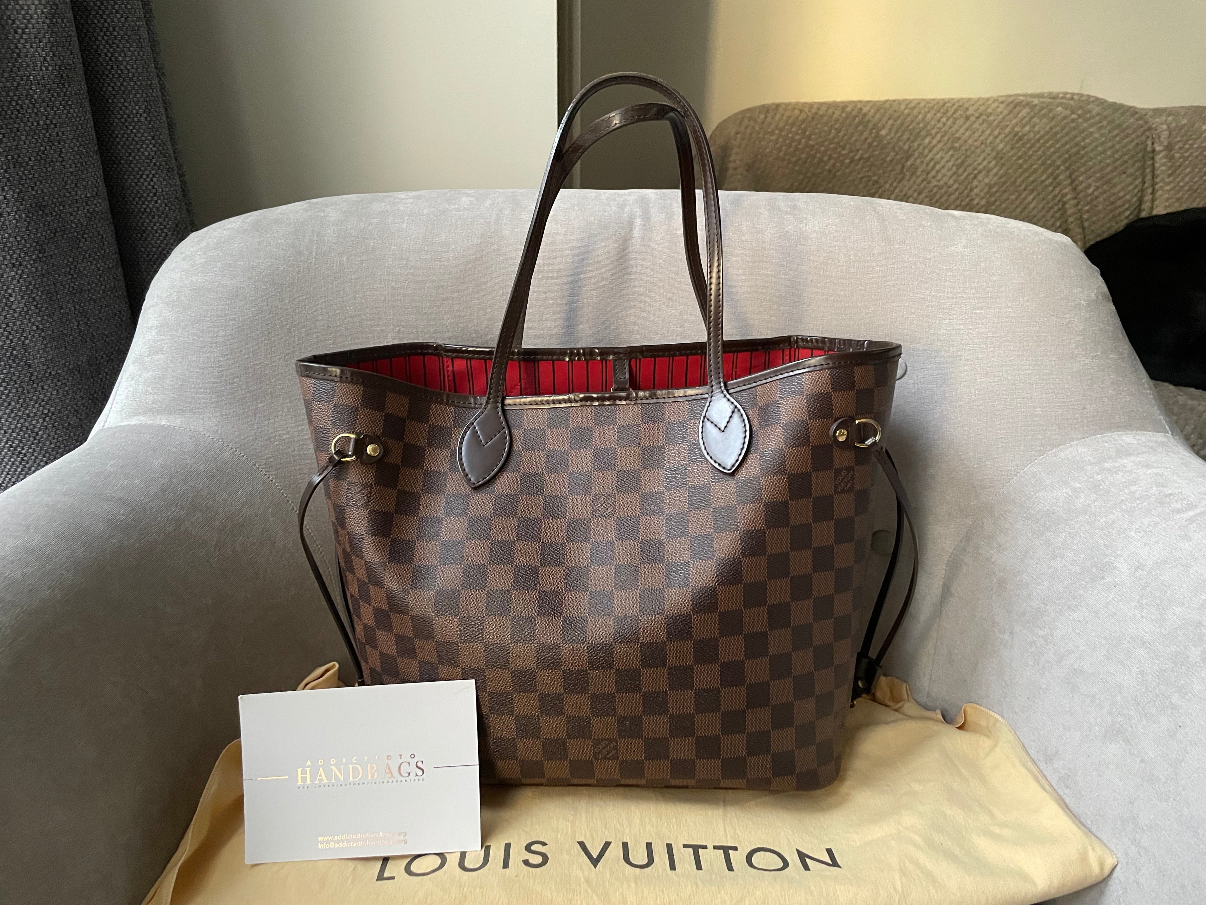 Louis Vuitton Neverfull MM Damier Ebene Cherry Interior (RRP £1,410)