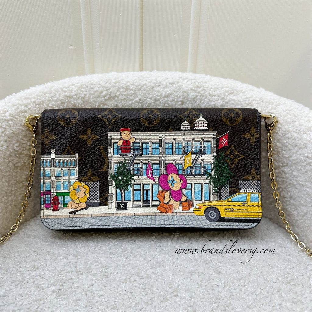 LV Felicie Pochette in Vivienne in New York Monogram Canvas and GHW
