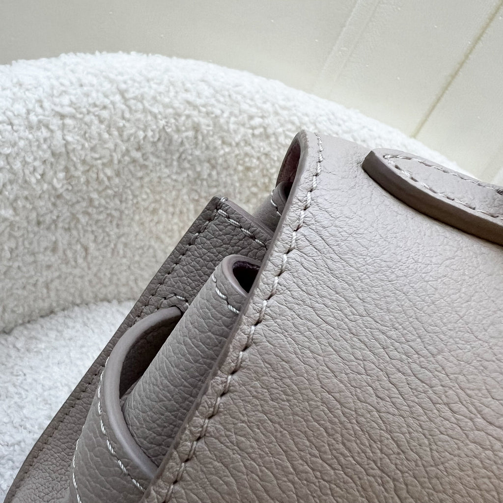 Lv Lockme Ever Mini in Greige Grained Calfkin and LGHW