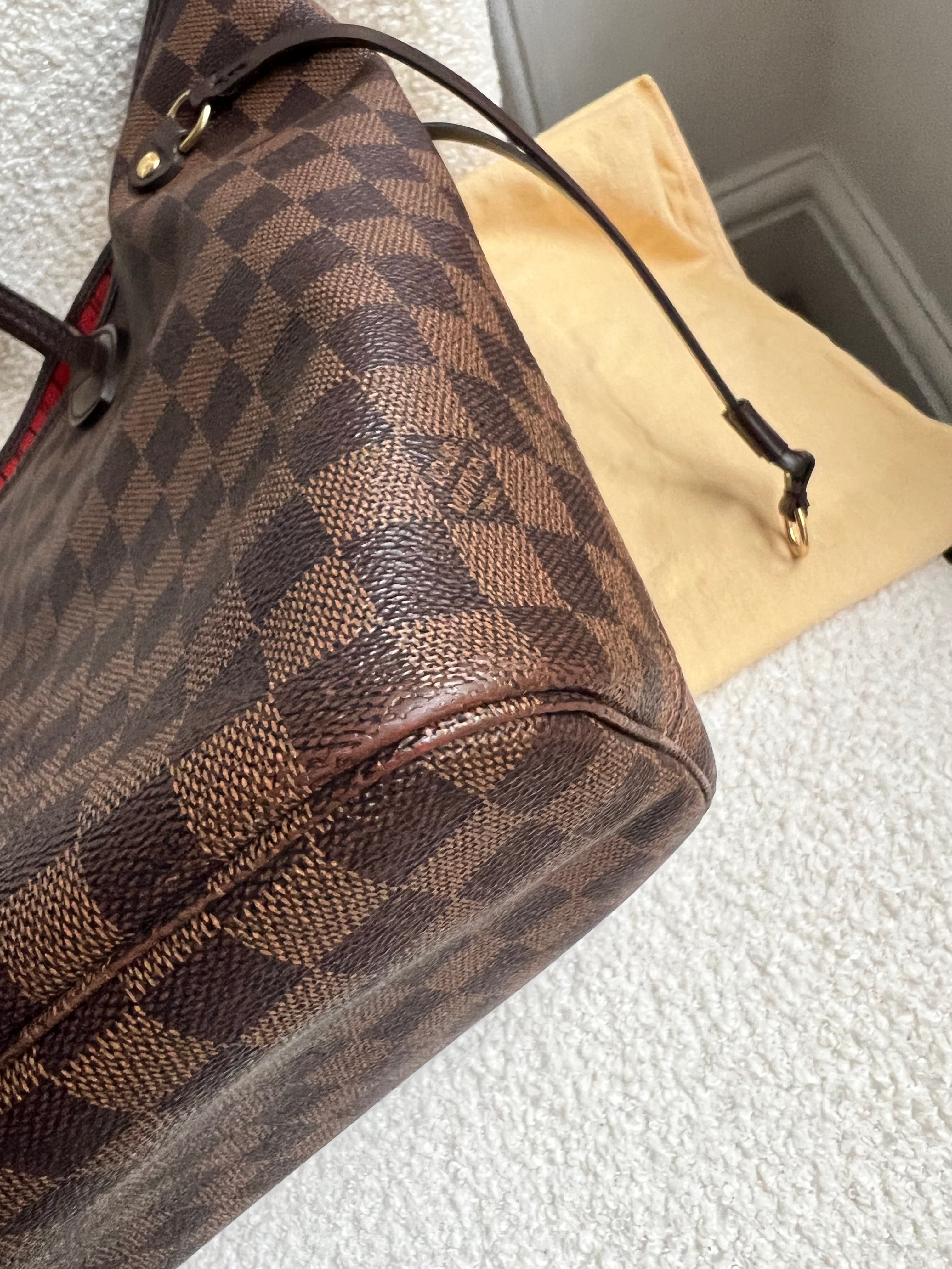Louis Vuitton Neverfull MM Damier Ebene Cherry Interior (RRP £1,410)