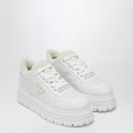 PRADA Leather and Sheepskin Platform Sneakers