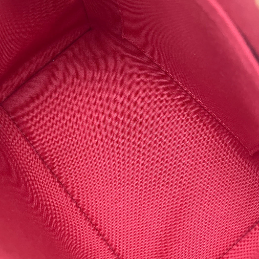 LV Speedy Bandouliere 20 in Monogram Canvas and Pink / Orange Patterned Strap