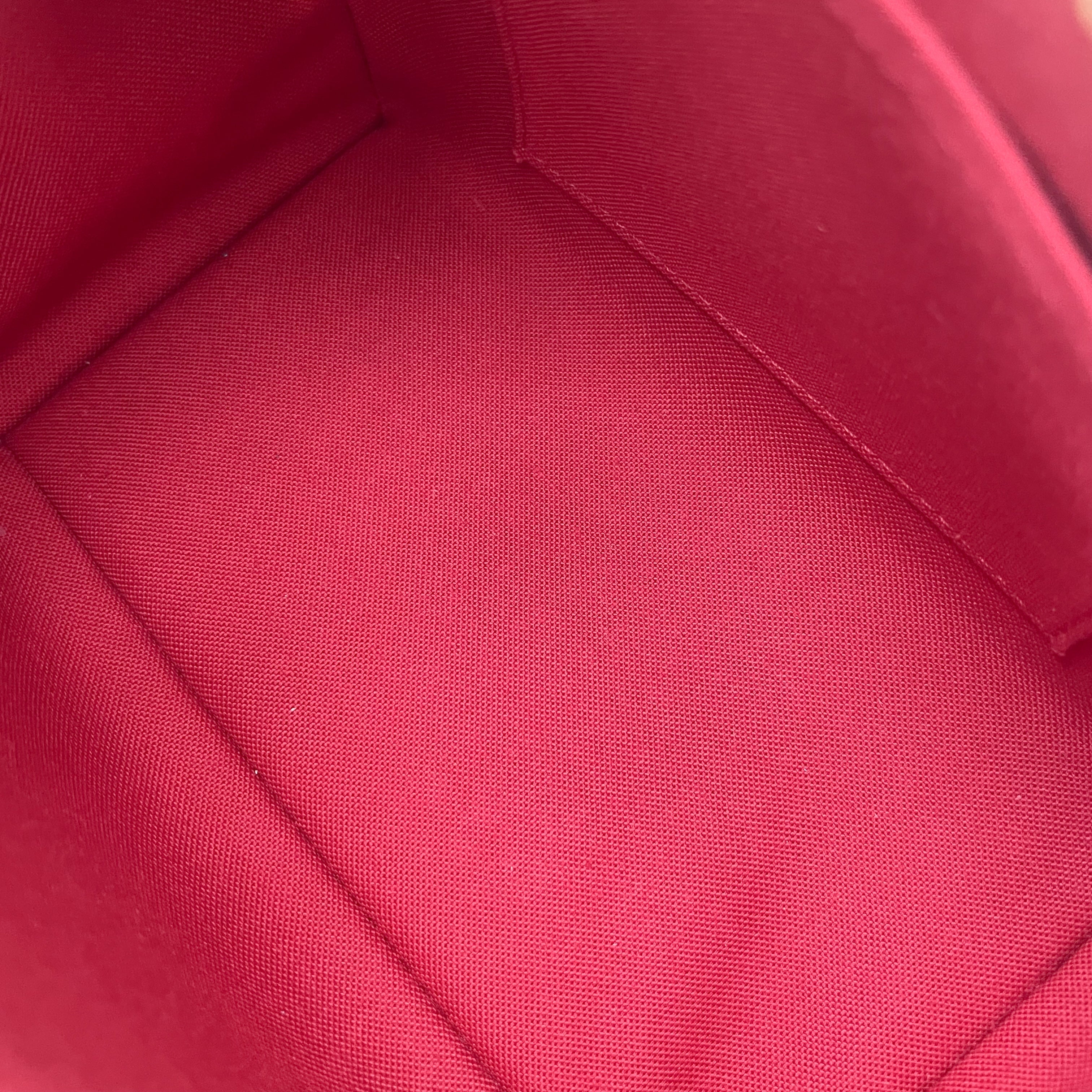 LV Speedy Bandouliere 20 in Monogram Canvas and Pink / Orange Patterned Strap