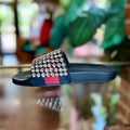 GUCCI Sylvie Web Accent Leather Slides SZ 37
